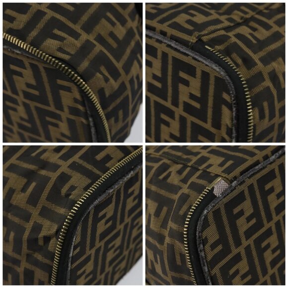FENDI Vanity Pouch Black Brown Auth 141707 - Picture 14 of 16